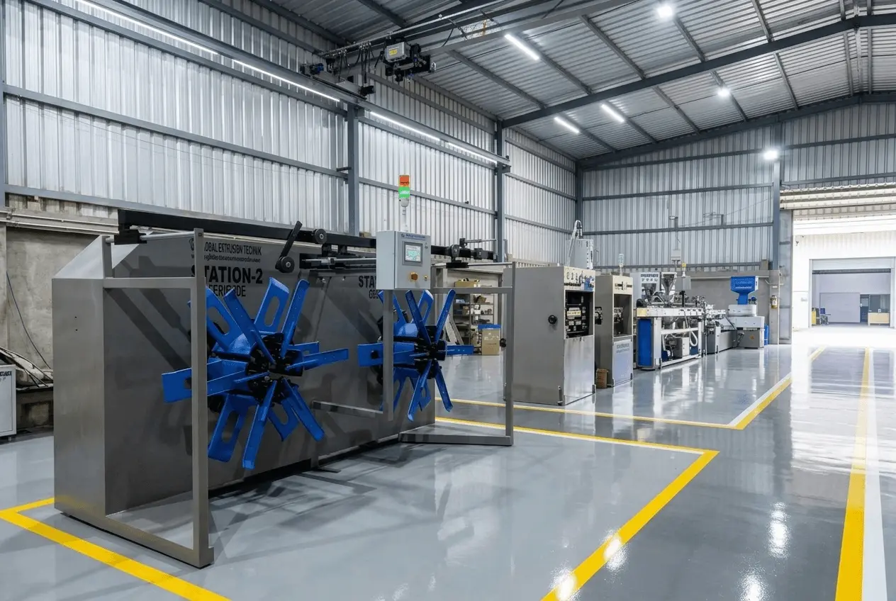 Drip irrigation pipe extrusion plant